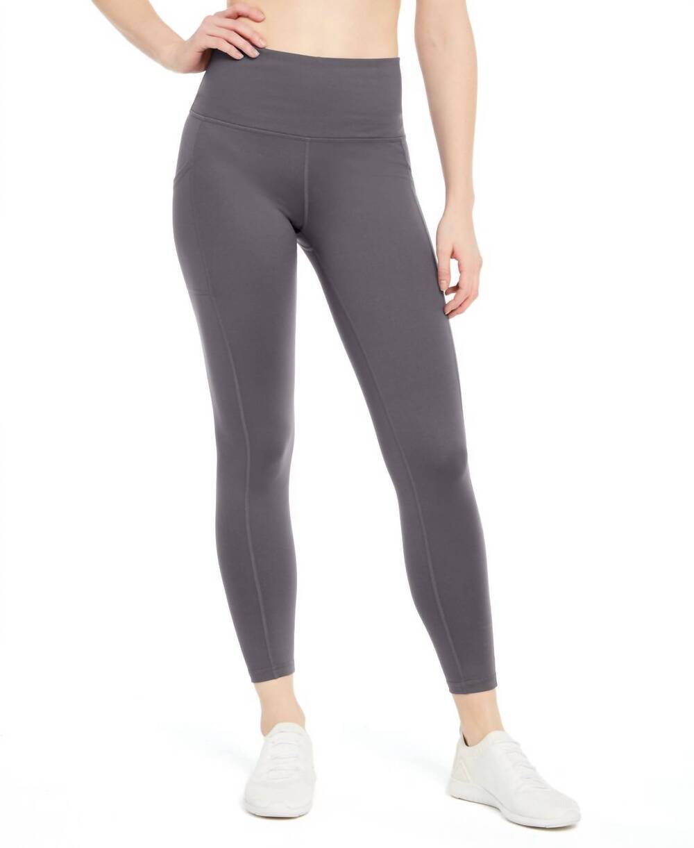 NEW IDEOLOGY activewear high-waist side-pocket 7/8 leggings in excalibur